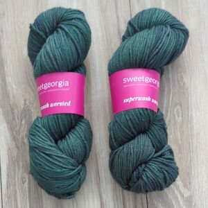 Sweet Georgia Superwash Worsted Yarn Dark Green Willow